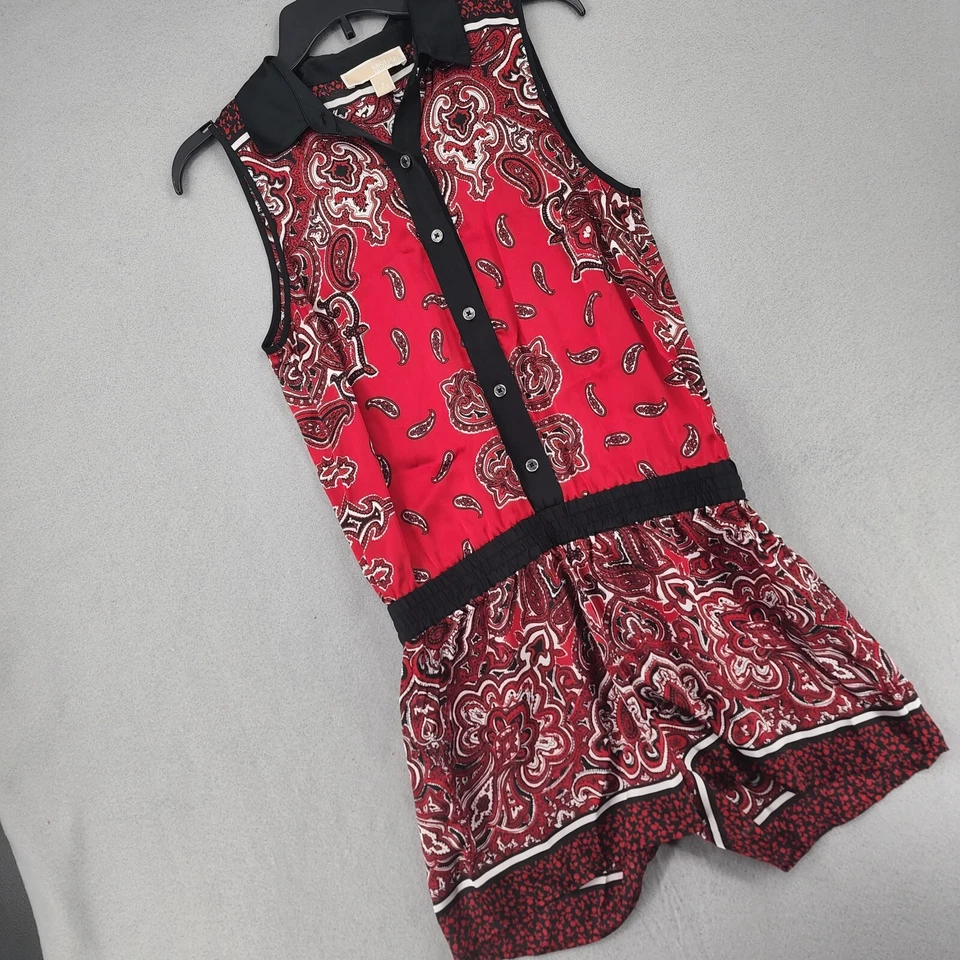 Jersey corto Michael Kors para mujer sin mangas rojo cachemir pequeño Foto 2 de 4