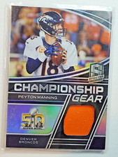 Peyton Manning 2022 Spectra Championship Gear /99 XLV Jersey Patch Silver Prizm
