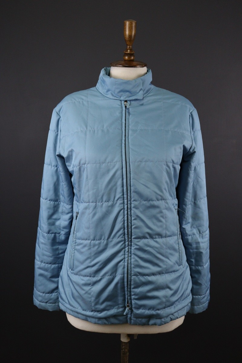 BURBERRY LONDON Blue Full Zip Quilted Jacket Size 10 | eBay