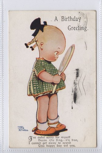 (KLj6294) Mabel Lucie Attwell 1004, A Birthday Greeting, 1928 - Picture 3 of 4