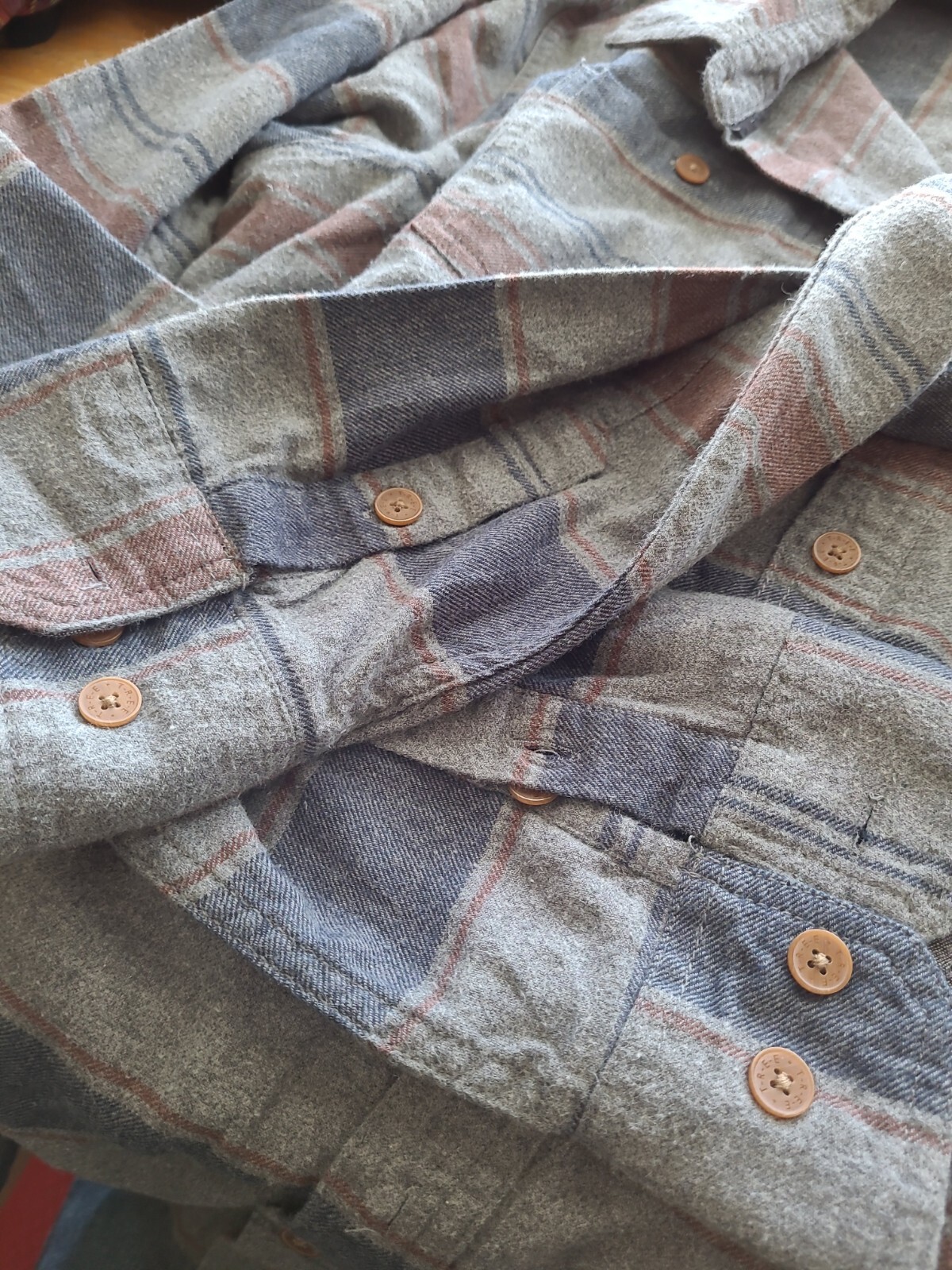 Tree Brand Supply Nomad Division Surf & Stone Stripe Flannel Button Up Shirt XL