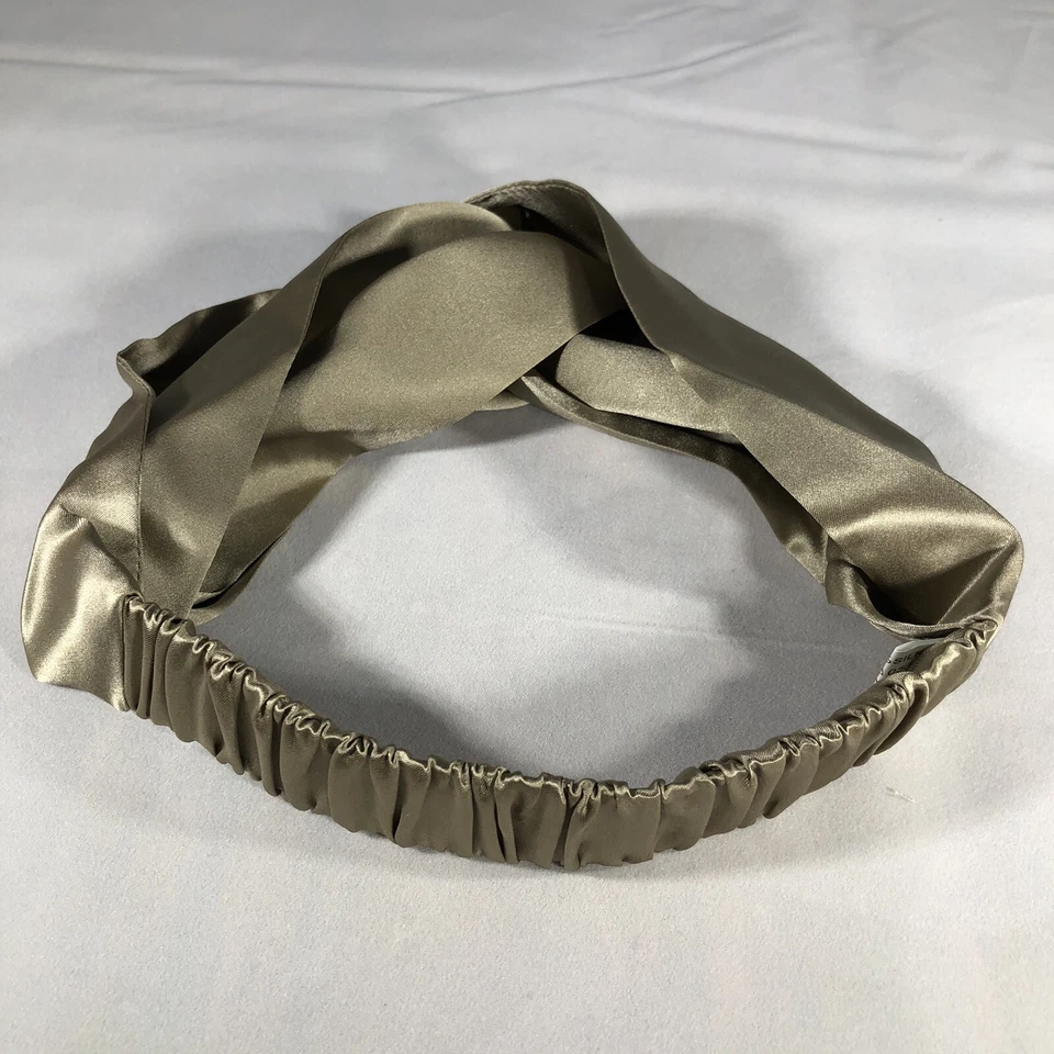 Caqui 100% Seda Morera Elástica Retorcida Lujosa Diadema Prendas para la cabeza para mujer Foto 4 de 4