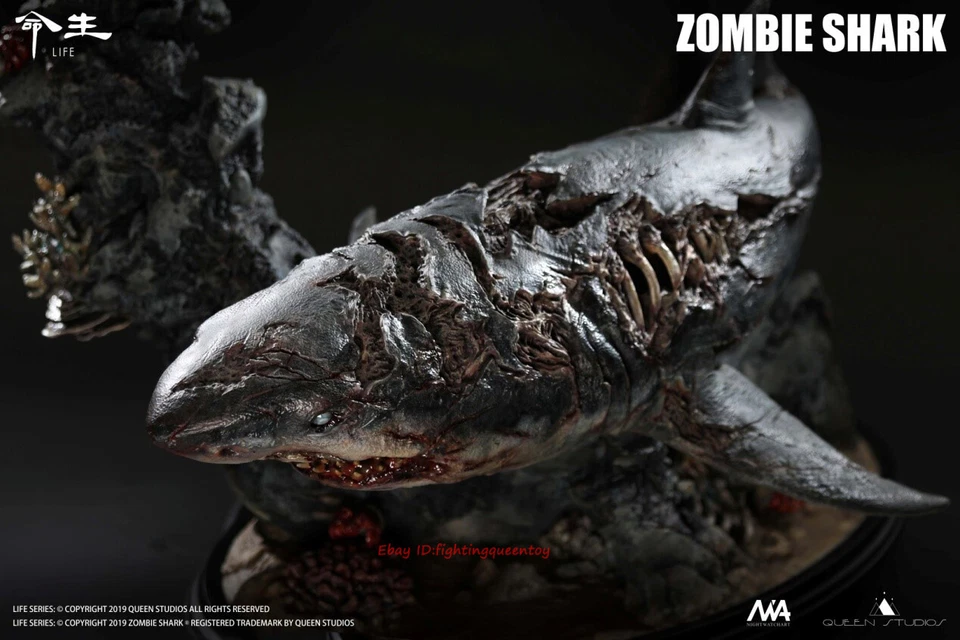 Queen Studios 1/10 Zombie Shark 26'' limited Resin Statue INSTOCK - Image 4 of 4