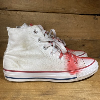 red converse high tops womens size 7