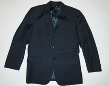 Valentino Mens Navy Blue Suit Coat Jacket Size US 42
