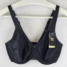 58 Wacoal 32DD Bra 855192 Black Basic Beauty Full Figure Seamless Underwire NEW