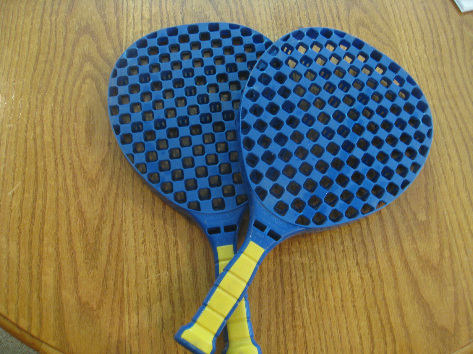 Pair of Vintage Blue Plastic Big Face Checkerbat Racquetball Rackets eBay