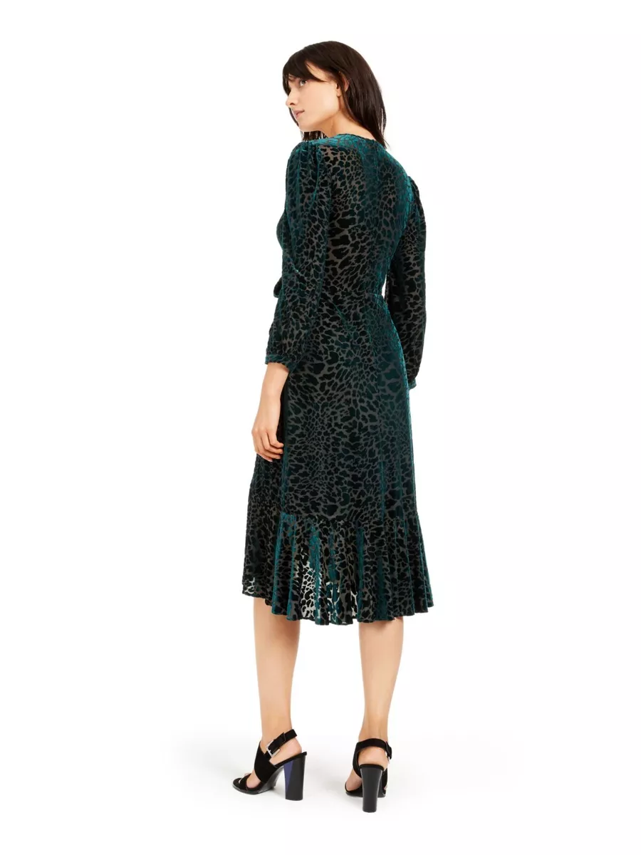 Calvin klein cheap green wrap dress