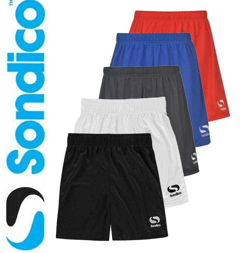 Sondico Kids Shorts Age 5 to 13 Boys Girls Junior sport gym school PE football