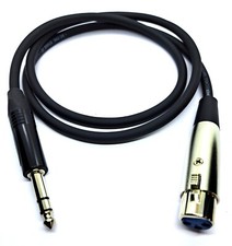 Mikrofonkabel Klinke Stereo - XLR Female vers. Längen