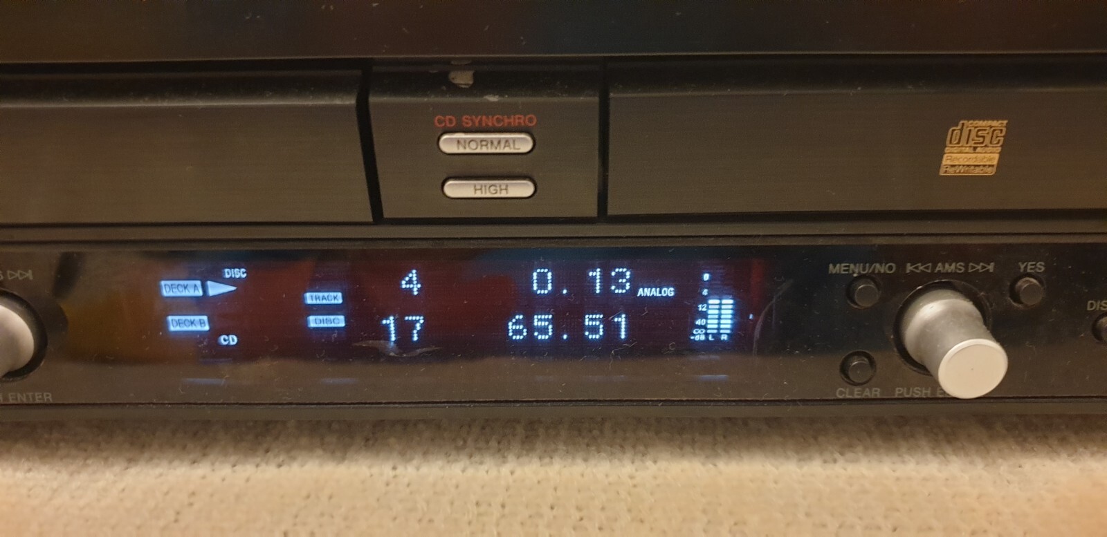 SONY RCDW100 Combination Twin Deck CD Player CD Recorder (Read