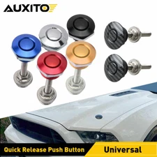Push Button Quick Release Hood Bonnet Pins Lock Clip Auto Car Bumper Latch Kit