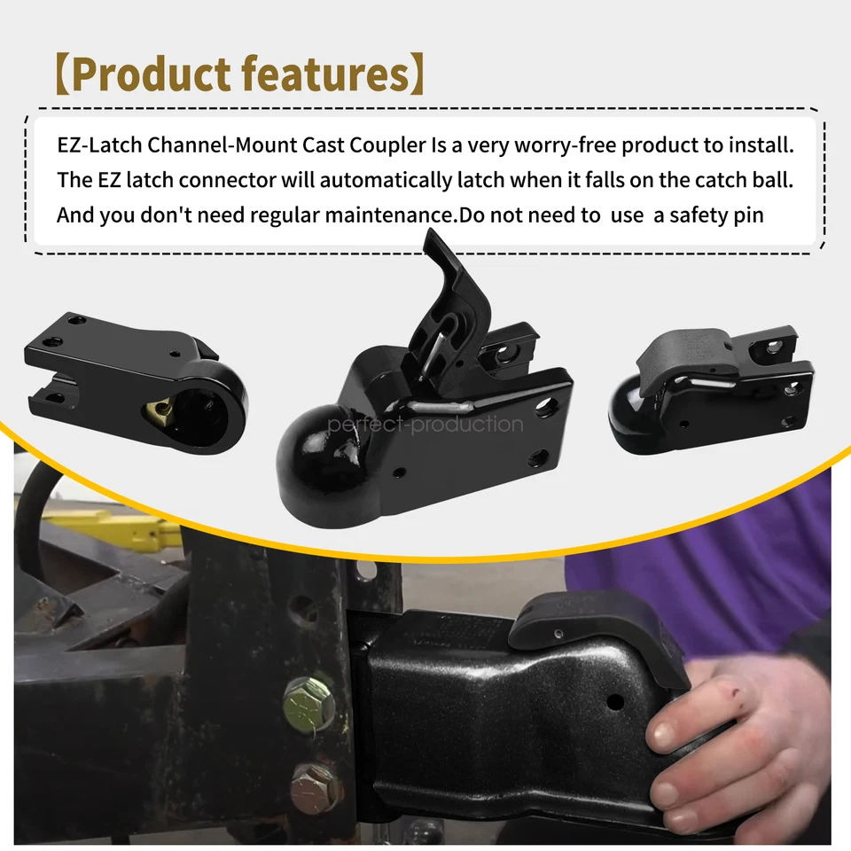 Se adapta a acoplador de montaje en canal Demco 2-5/16" bola atornillada con mango de pestillo EZ 21K PBV Foto 4 de 4