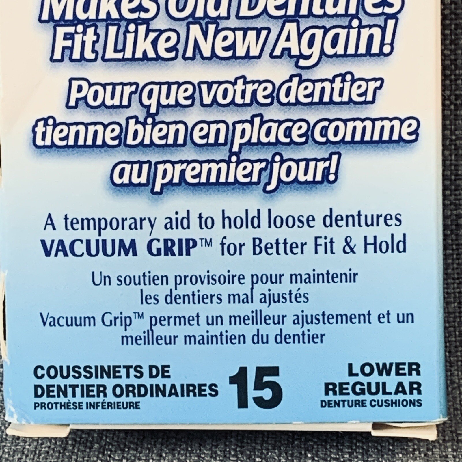 Ezo Denture Cushions Makes Old Dentures Fit New Again 15 Lower Regular Grip eBay