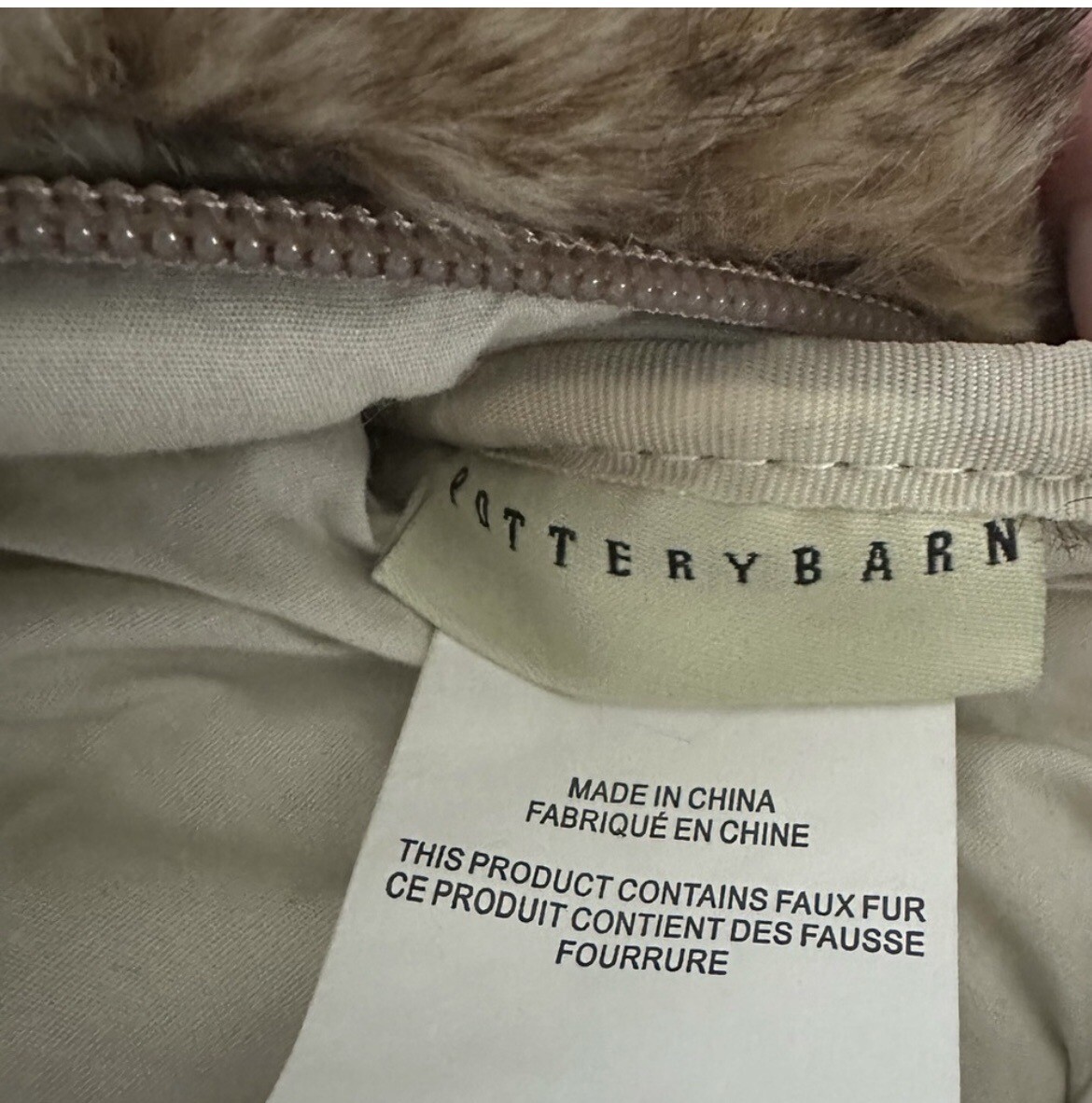 Pottery Barn Faux Fur Large Weekender Travel Duffel Bag eBay
