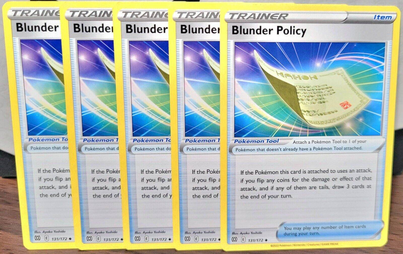 Blunder Policy Pokémon Card Trainer Item Brilliant Stars Pokemon TCG  131/172 NM+