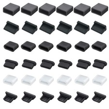 36 PCS 6 Types USB Anti Dust Cover Plugs, USB Type-C Dust Stopper, Silicone S...