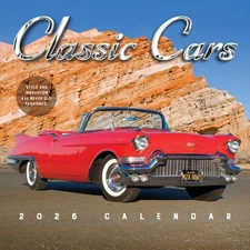 2026 Classic Cars Wall Calendar - Large Grids for Appointments and Scheduling...