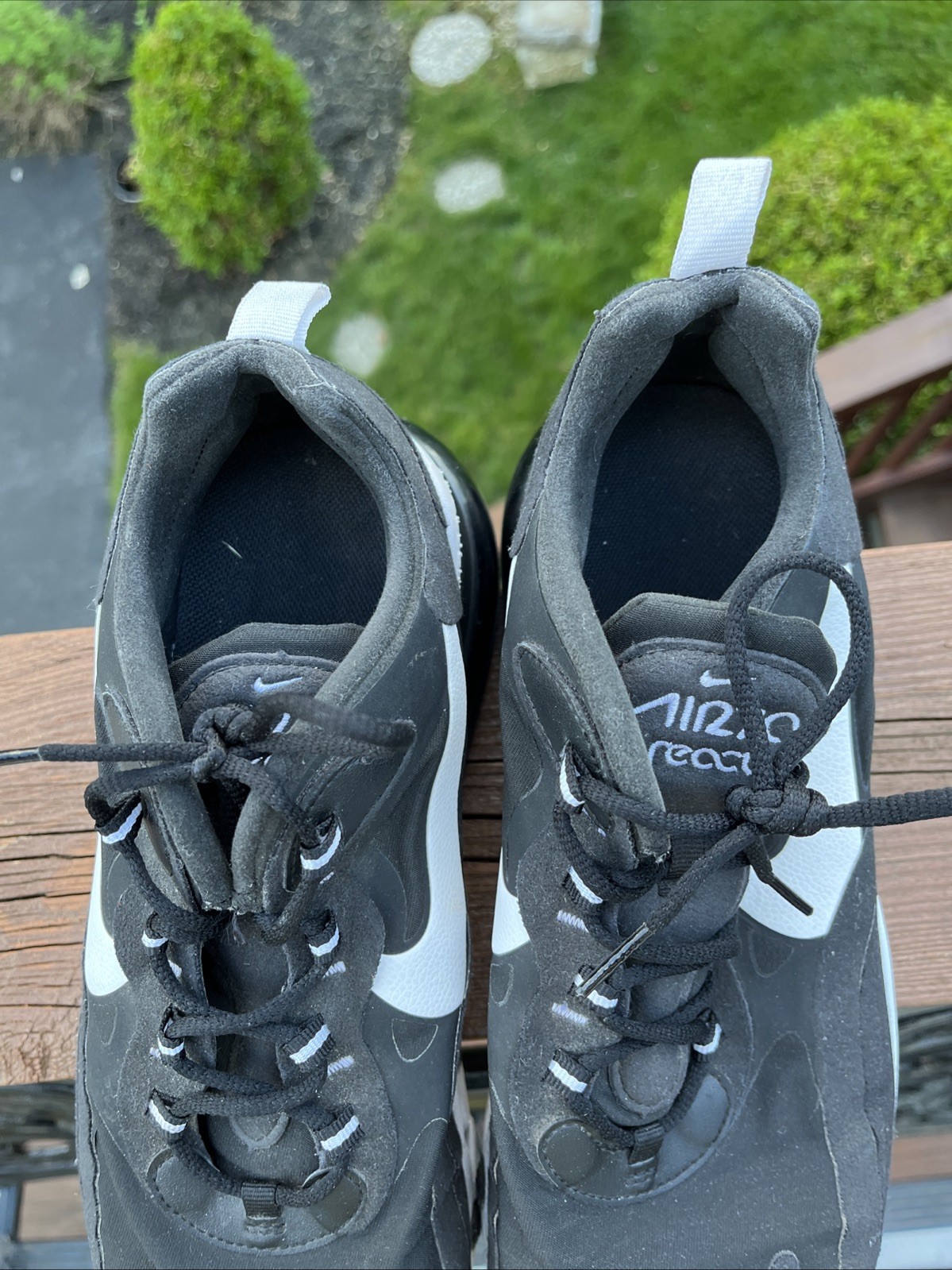 Nike Air 270 React Black And White Men’s Shoes Si… - image 5