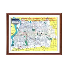 Old Map of Memphis, TN 1951 - Vintage Memphis Tennessee Art
