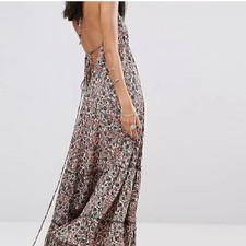 NWT Anthropologie Raga Boho Floral Maxi Dress XS Prairie Cottage Core Fairy