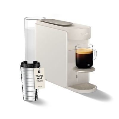 Nespresso DeLonghi Vertuo Up Pearl White + Travel Mug | ENV200.W