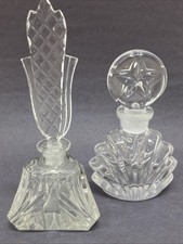 Glass Crystal Perfume Vanity Bottles Set of 2...