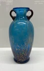 Vintage Dale Tiffany Favrile Blue Art Glass Amphora Vase