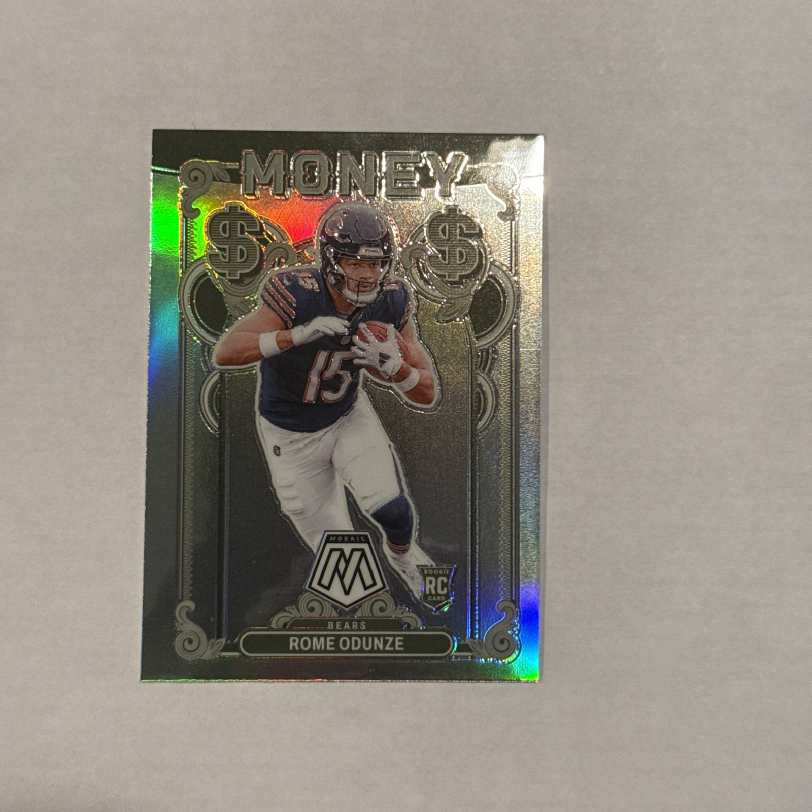 2024 Panini Mosaic Money Rome Odunze #8 RC Rookie Card – Chicago Bears – NFL SP