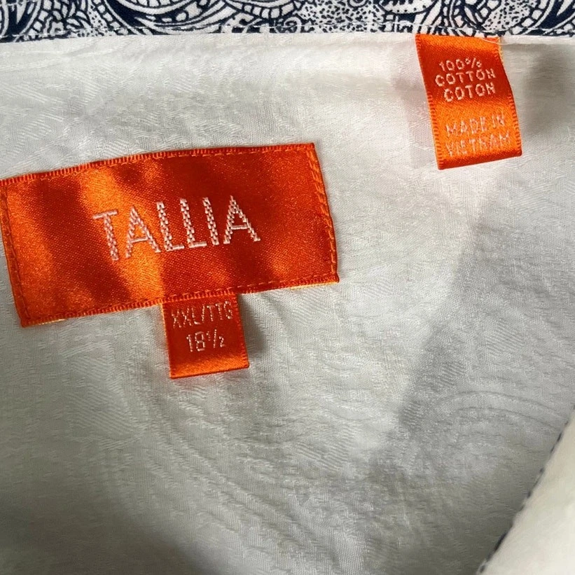 Мужская Tallia белый Jacquard французский манжеты XL отличный длинным рукавом на пуговицах - Изображение 3 из 4