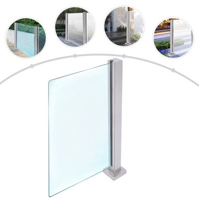 Glass Railing 304 Stainless Steel End Post Balustrade for Balcony Deck Stairs