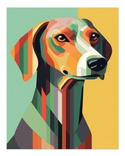 Colorful Abstract Dog Wall Art Poster for Home Decor Premium Quality