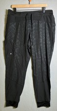 Barco One Scrub Pants Size L Black Animal Print Joggers free shipping