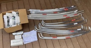 Lot of 20 - Glacier Bay Rustproof 50”- 72” Aluminum Adjustable Curved Shower Rod