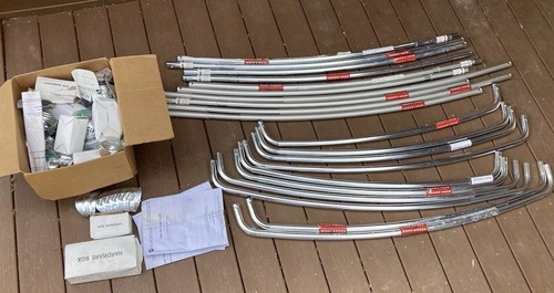 Lot of 20 - Glacier Bay Rustproof 50”- 72” Aluminum Adjustable Curved Shower Rod