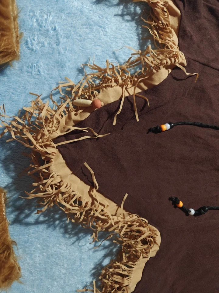 PRÍNCIPE NATIVO AMERICANO TALLA: JR. (S) 5 PIEZAS ASPECTO AUTÉNTICO..VER MEDIDAS Foto 4 de 4