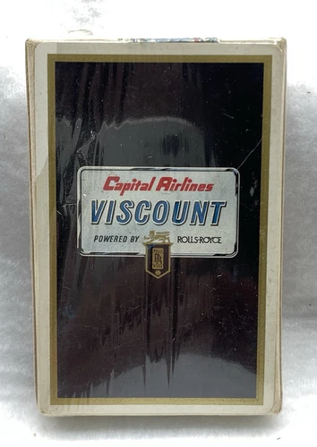 Vintage Capital Airlines VISCOUNT Powered by Rolls-Royce unopened playing cards - Picture 1 of 7