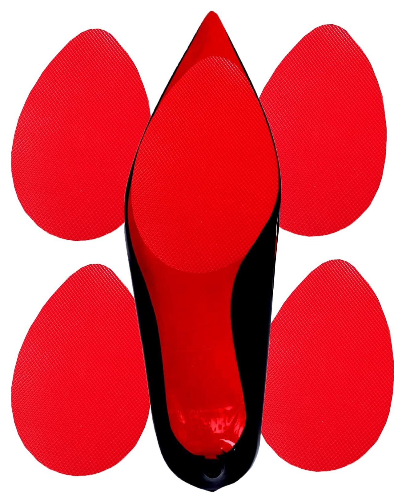 Red Sole Guards, Oval Shoe Bottom Protectors, Replacement for Christian Loubo...
