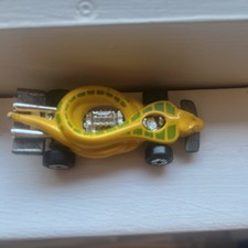 1985 Hot Wheels Snake Car Yellow Green With Silver Engine Pipes