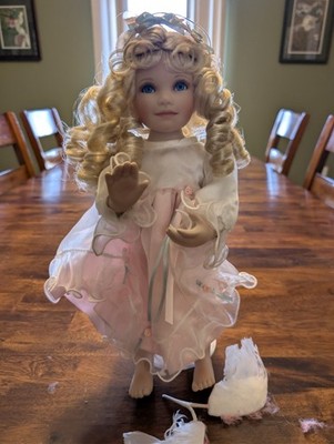 Ashton-Drake Spread The Good Word Porcelain Doll by Robin Miller w/ Stand
