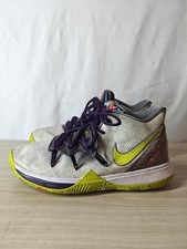 Nike Kyrie 5 GS Shoes Youth Size 4Y Gray Volt Purple Basketball AQ2456-102