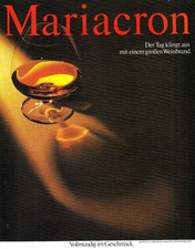 3w30732/ Reklame / Werbung aus 1981 &ndash; Weinbrand Mariacron