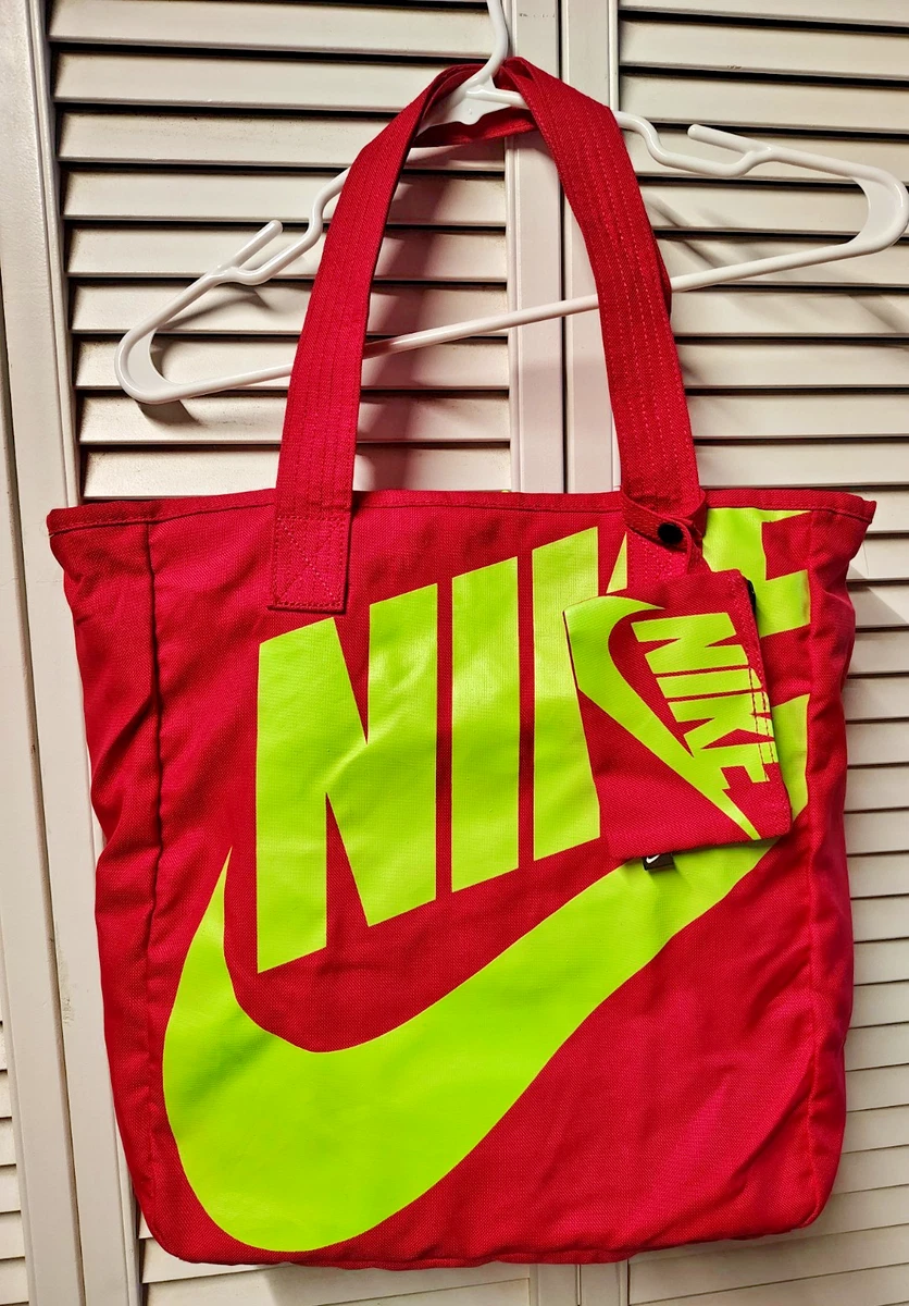 Nike gray × neon green sling bag Nike cross body bag with branded straps in gray and neon yellow