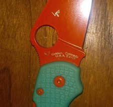 Para 3 CTS-BD1N Teal Light Weight Folding Knife Orange Blade New Reproduction