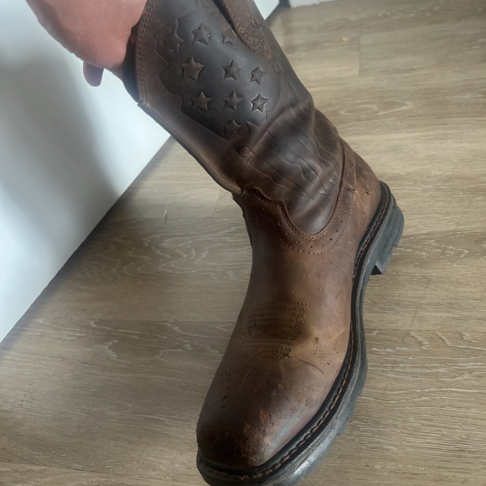 ARIAT SIERRA SHOCK SHIELD PATRIOT STEEL TOE US BROWN WORK CO