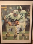 Joe Namath John Riggins Jets  Signed 16x20 GTSM & Mounted Memories Auto HOF