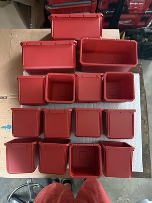 15 Count Milwaukee Packout Tool Dividers Bins Red Set Trays Storage Organization