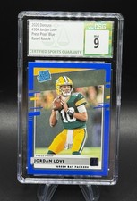 2020 Panini Donruss Jordan Love Rated Rookie SGC 8