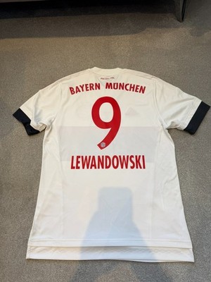Bayern München 2015/16 Auswärts Fußball Trikot Medium Lewandowski 9