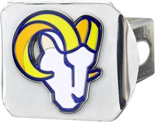 Los Angeles Rams Hitch Cover Solid Metal with Raised Color Metal Emblem 2"...